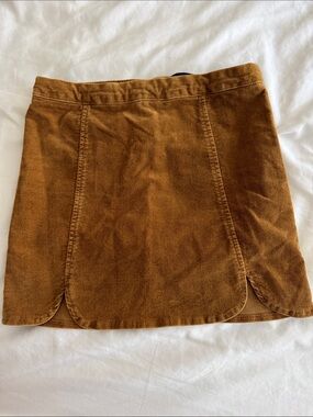 Brandy Melville Corduroy Mini Skirt in Rust Brown